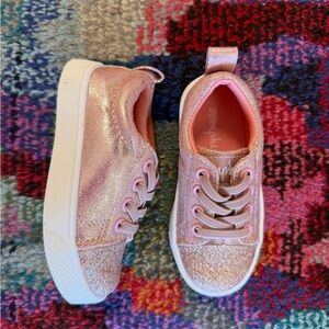 Oomphies Sparkly Rose gold Kids Sneakers